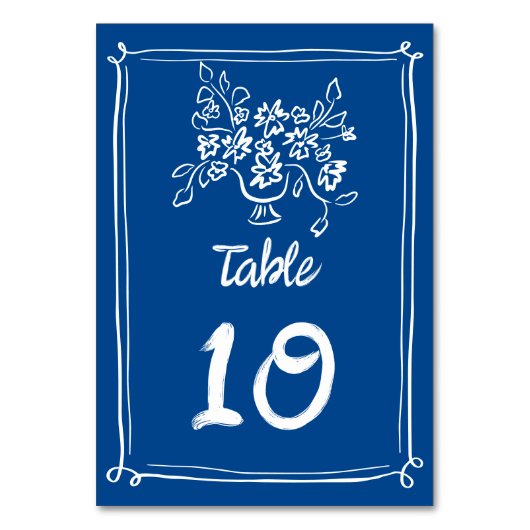 手お洒落図解入りの、写真付きの引きフローラ結婚 テーブルナンバー (正面)