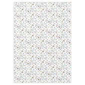 手お洒落型クロケ図解入りの、写真付きのヴィンテージピクニック テーブルクロス (正面)