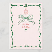 手お洒落引きおもしろいフランスのクリスマスディナー メニュー (裏面)