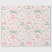 手お洒落引きおもしろいフランスの聖降誕祭 ラッピングペーパー (フラット)