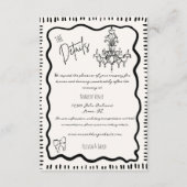 手お洒落引きおもしろい弓の結婚詳細 エンクロージャーカード (正面)