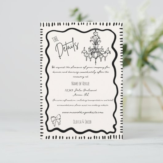 手お洒落引きおもしろい弓の結婚詳細 エンクロージャーカード (スタンド正面)