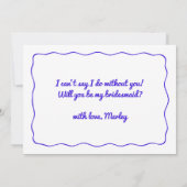 手お洒落引きすれば僕の花嫁になる 招待状 (裏面)