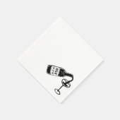 手お洒落引きカスタムのボトル結婚 スタンダードカクテルナプキン (角)