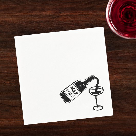 手お洒落引きカスタムのボトル結婚 スタンダードカクテルナプキン