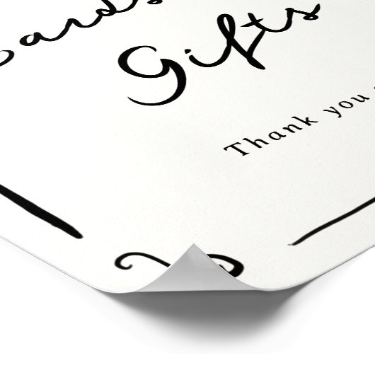 手お洒落引きカード&ギフト ポスター (角)