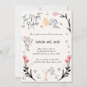 手お洒落引きキュピッ予測できなドのリハーサル 招待状 (正面)