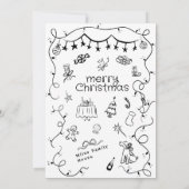 手お洒落引きクリスマスパーティー 招待状 (裏面)