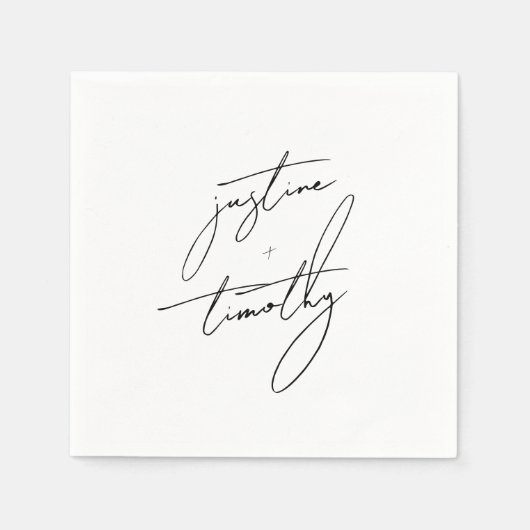 手お洒落引きケーキ結婚のナプキン スタンダードカクテルナプキン (正面)