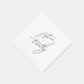 手お洒落引きケーキ結婚のナプキン スタンダードカクテルナプキン (角)