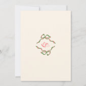 手お洒落引きコンテンポラリーレトロフランスのボウ 招待状 (裏面)