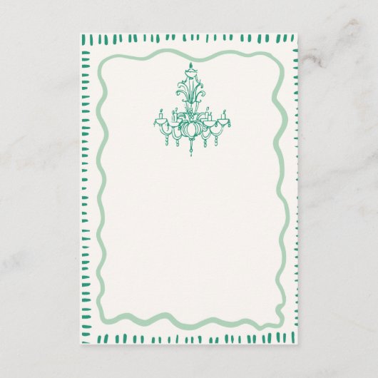 手お洒落引きセージ弓の波の結婚詳細 エンクロージャーカード (裏面)