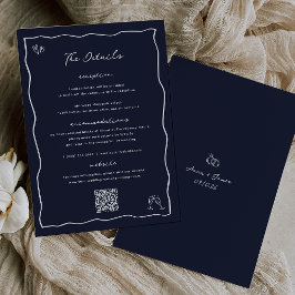 手お洒落引きドードルの結婚詳細カード 招待状