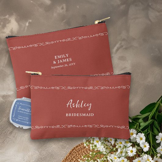 手お洒落引きドードル任意の色の花嫁メイド アクセサリーポーチ