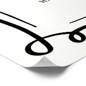 手お洒落引きドードル結婚の座席表 ポスター (角)