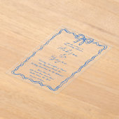 手お洒落引きドードル結婚ズ アクリル招待状 (レイダウン)