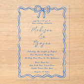 手お洒落引きドードル結婚ズ アクリル招待状 (正面)