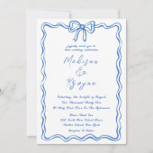 手お洒落引きドードル結婚ズ 招待状 (正面)