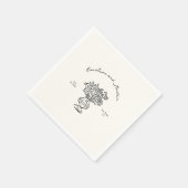 手お洒落引きナ結婚プキン スタンダードカクテルナプキン (角)