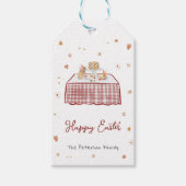 手お洒落引きハッピーイースター ギフトタグ (正面)