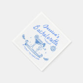 手お洒落引きファンキービーチバチェロレッテ スタンダードカクテルナプキン (角)