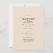 手お洒落引きファンキー結婚の 招待状 (裏面)