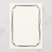 手お洒落引きフランスの結婚の メニュー (裏面)