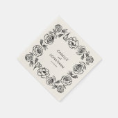 手お洒落引きフローラの結婚紙ナプキン スタンダードカクテルナプキン (角)