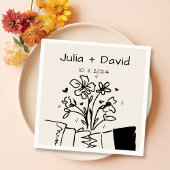 手お洒落引きフローラ結婚 スタンダードカクテルナプキン