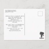 手お洒落引きブラックイラストレーション結婚ズ ポストカード (裏面)