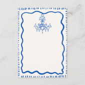 手お洒落引きブルーボウ波の結婚詳細 エンクロージャーカード (裏面)