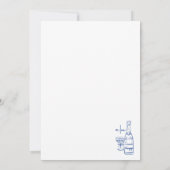 手お洒落引きブルー結婚ズ セーブザデート (裏面)