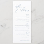 手お洒落引きボーライトブルー結婚のメニュー メニュー (正面)