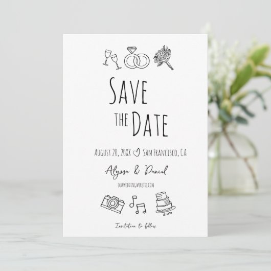 手お洒落引きミニマル白黒ユニーク (スタンド正面)