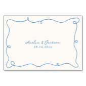 手お洒落引きライトブルー座席表 テーブルナンバー (裏面)