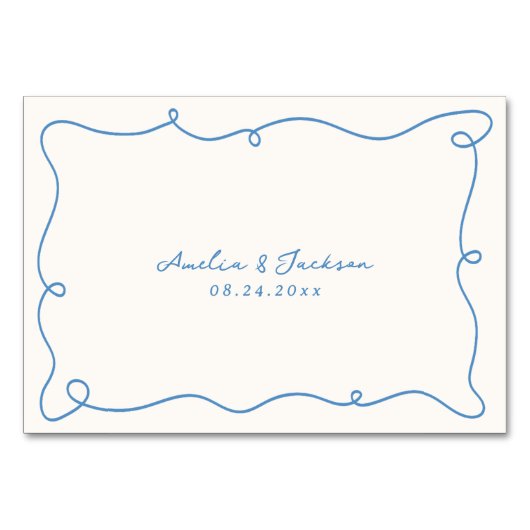 手お洒落引きライトブルー座席表 テーブルナンバー (裏面)