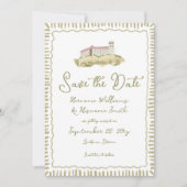 手お洒落引きリュブリャナ城ヨーロッパ セーブザデート (正面)