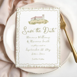 手お洒落引きリュブリャナ城ヨーロッパ セーブザデート