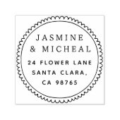 手お洒落引き丸差出人住所 セルフインキングスタンプ (デザイン)