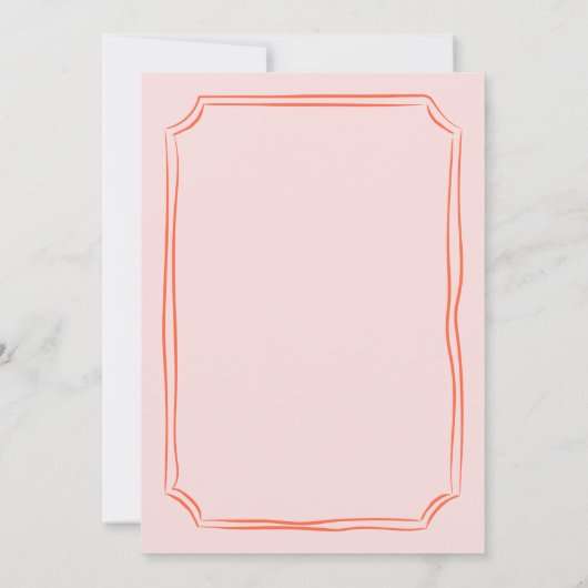 手お洒落引き予測できなおもしろい結婚 招待状 (裏面)