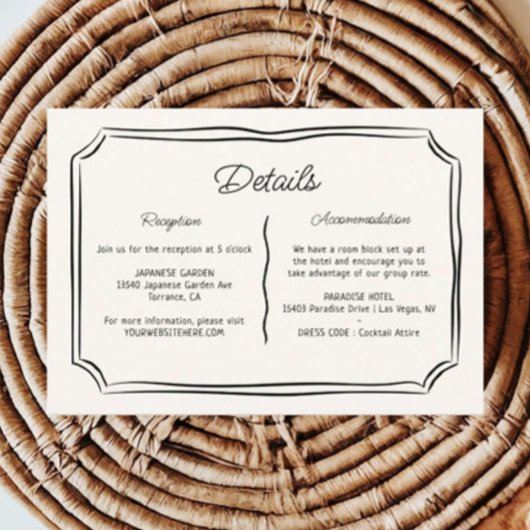 手お洒落引き予測できなの結婚詳細 エンクロージャーカード