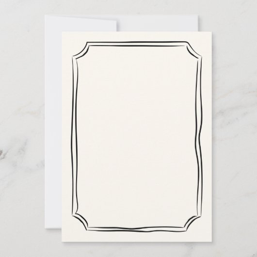 手お洒落引き予測できな婚約パーティ 招待状 (裏面)