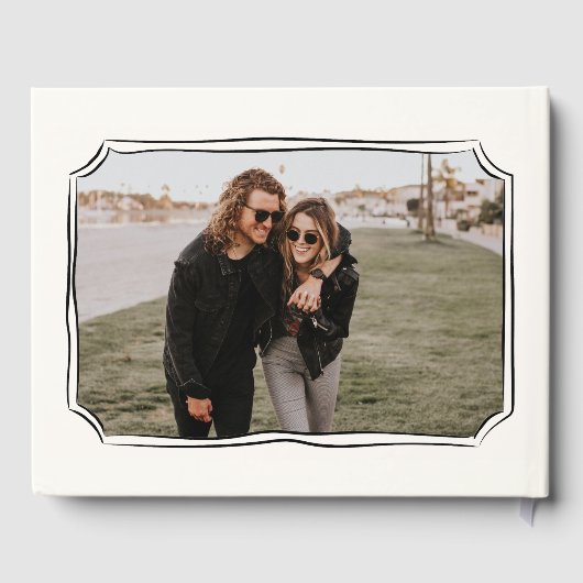 手お洒落引き予測できな結婚の ゲストブック (裏面)