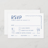 手お洒落引き図解入りの、写真付きの結婚の 出欠カード (正面/裏面)