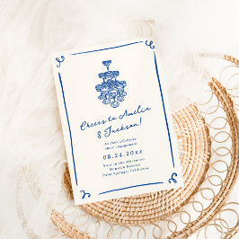 手お洒落引き婚約パーティ 招待状