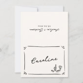 手お洒落引き座席表 サンキューカード (正面)