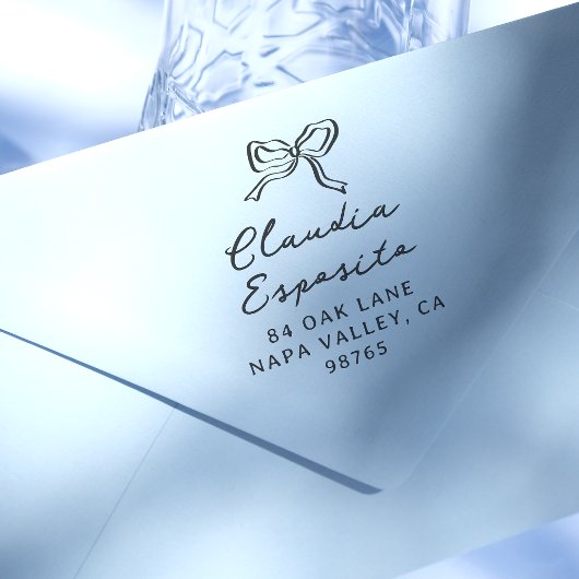 手お洒落引き弓とスクリプト名のアドレス セルフインキングスタンプ