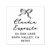 手お洒落引き弓とスクリプト名のアドレス セルフインキングスタンプ (デザイン)