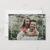 手お洒落引き弓の結婚サンキューカード サンキューカード (裏面)