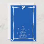 手お洒落引き弓の落書き日付保存 招待状 (裏面)